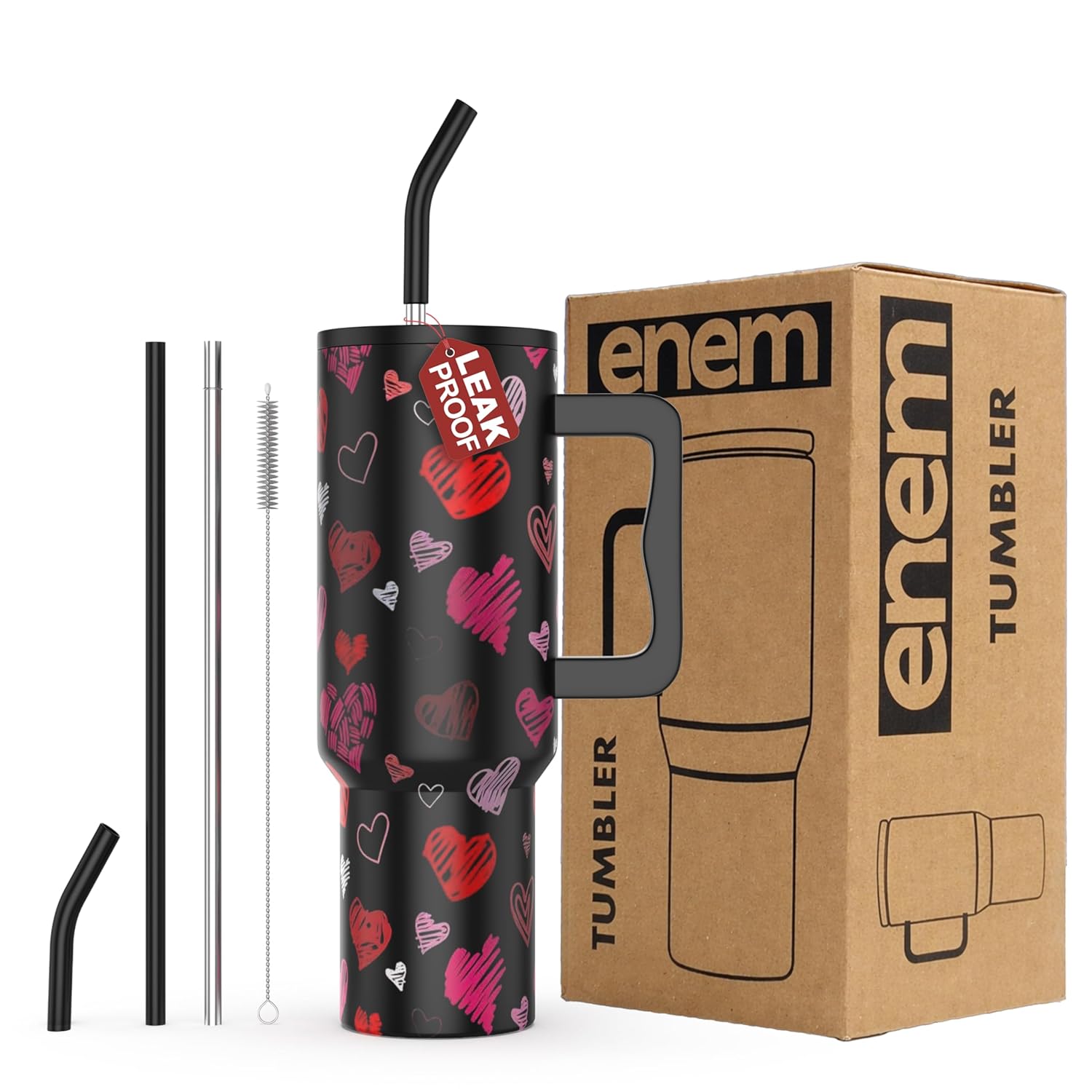 ENEM Stainless Steel Insulated Tumbler 1200ml – Travel Mug | Toxic Romance | Without Accesories
