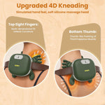 Enem Neck & Back Massager for Body, Neck & Cervical Pain, Wireless Portable Heated Human Hand Design Massager for Pain Relief and Muscle Relax With 1 Year Warranty (Green)