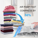enem Vacuum Bags For Clothes With Pump | Pack of 8 (2 Jumbo, 2 Large, 2 Medium, 2 Small) | Travel Vacuum Bags For Clothes | Wardrobe Organizer For Storage | 1 Year Warranty from enem