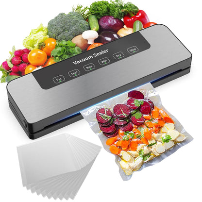 Enem Small Vacuum Sealer (Silver), with Free 10 Pouches