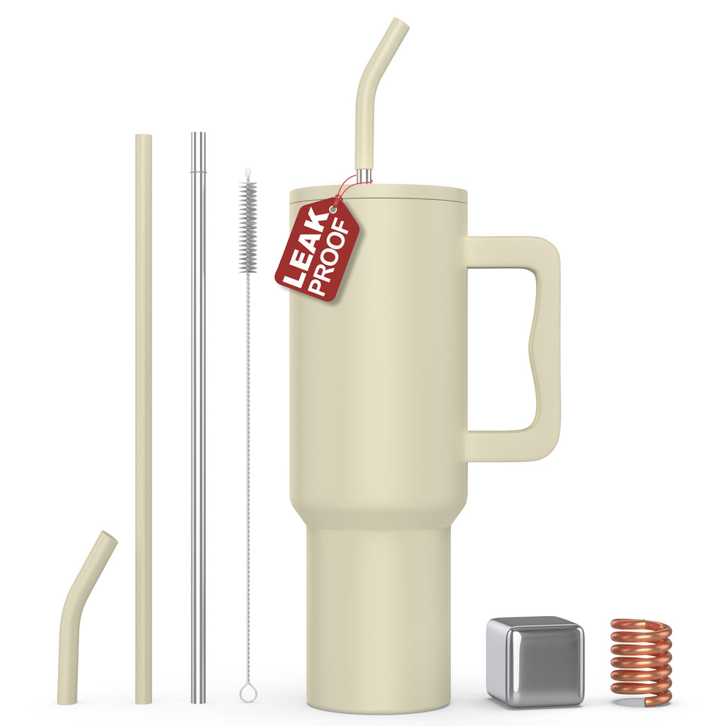 ENEM Stainless Steel Insulated Tumbler 1200ml – Leakproof Travel Mug | Minimal Latte