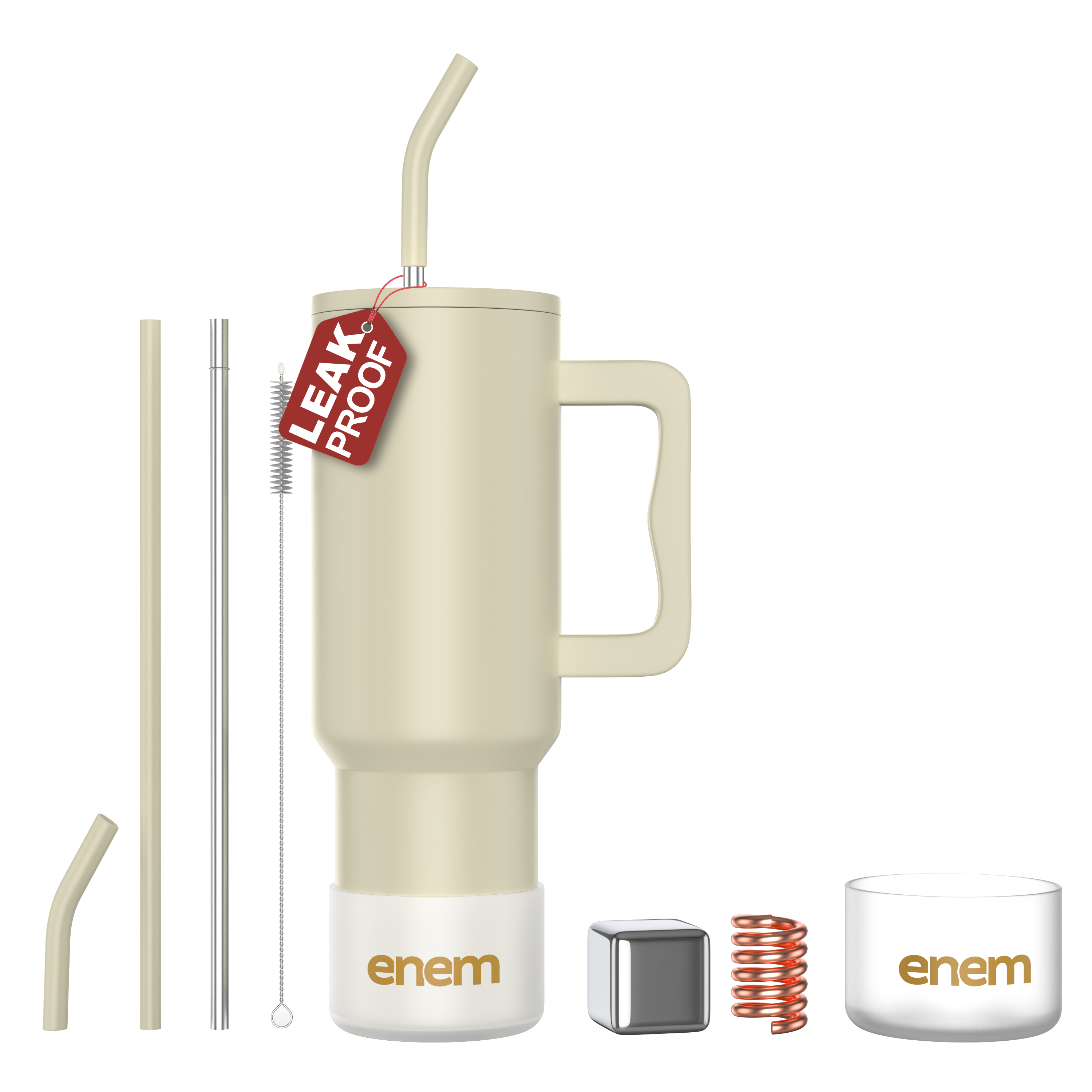 ENEM Stainless Steel Insulated Tumbler 1200ml – Travel Mug | Minimal Latte