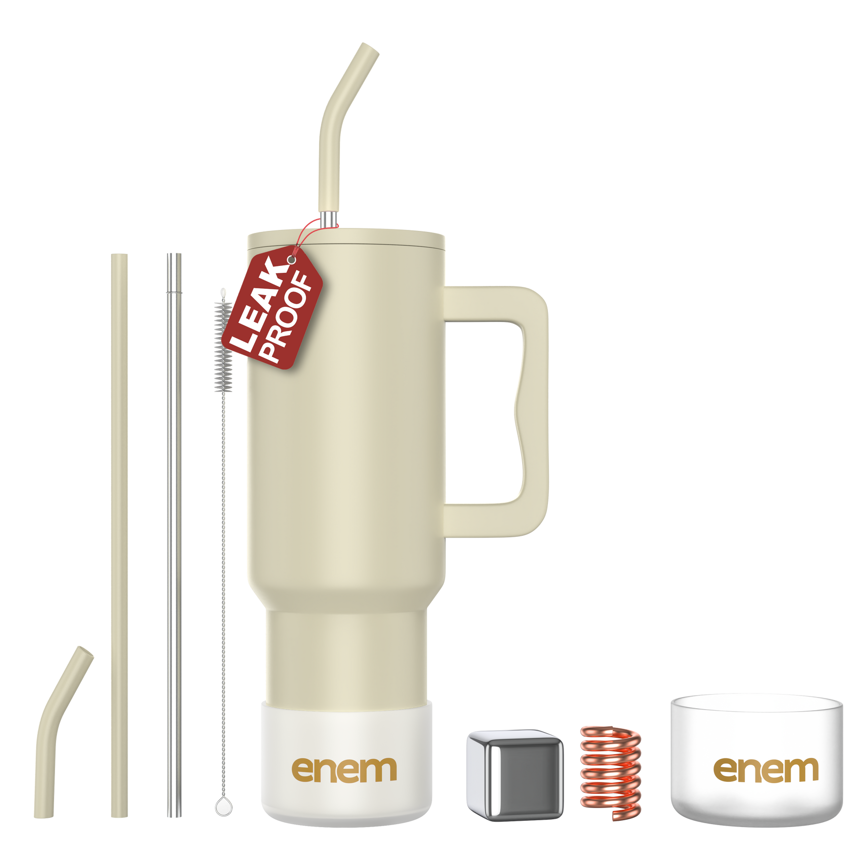 ENEM Stainless Steel Insulated Tumbler 1200ml – Travel Mug | Minimal Latte