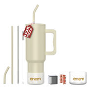 ENEM Stainless Steel Insulated Tumbler 1200ml – Travel Mug | Minimal Latte