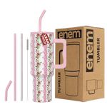 ENEM Stainless Steel Insulated Tumbler 1200ml –  Travel Mug | Rosewood Romance | Without Accessories