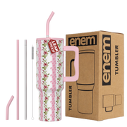 ENEM Stainless Steel Insulated Tumbler 1200ml –  Travel Mug | Rosewood Romance | Without Accessories