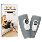 enem Leg Massager for Circulation, Air Compression Calf Massager with Heat, 3 Massage Modes & 3 Intensity Levels, Adjustable Leg Wraps for Muscle Relaxation, Foot & Calf Massage, (Pair, Gr