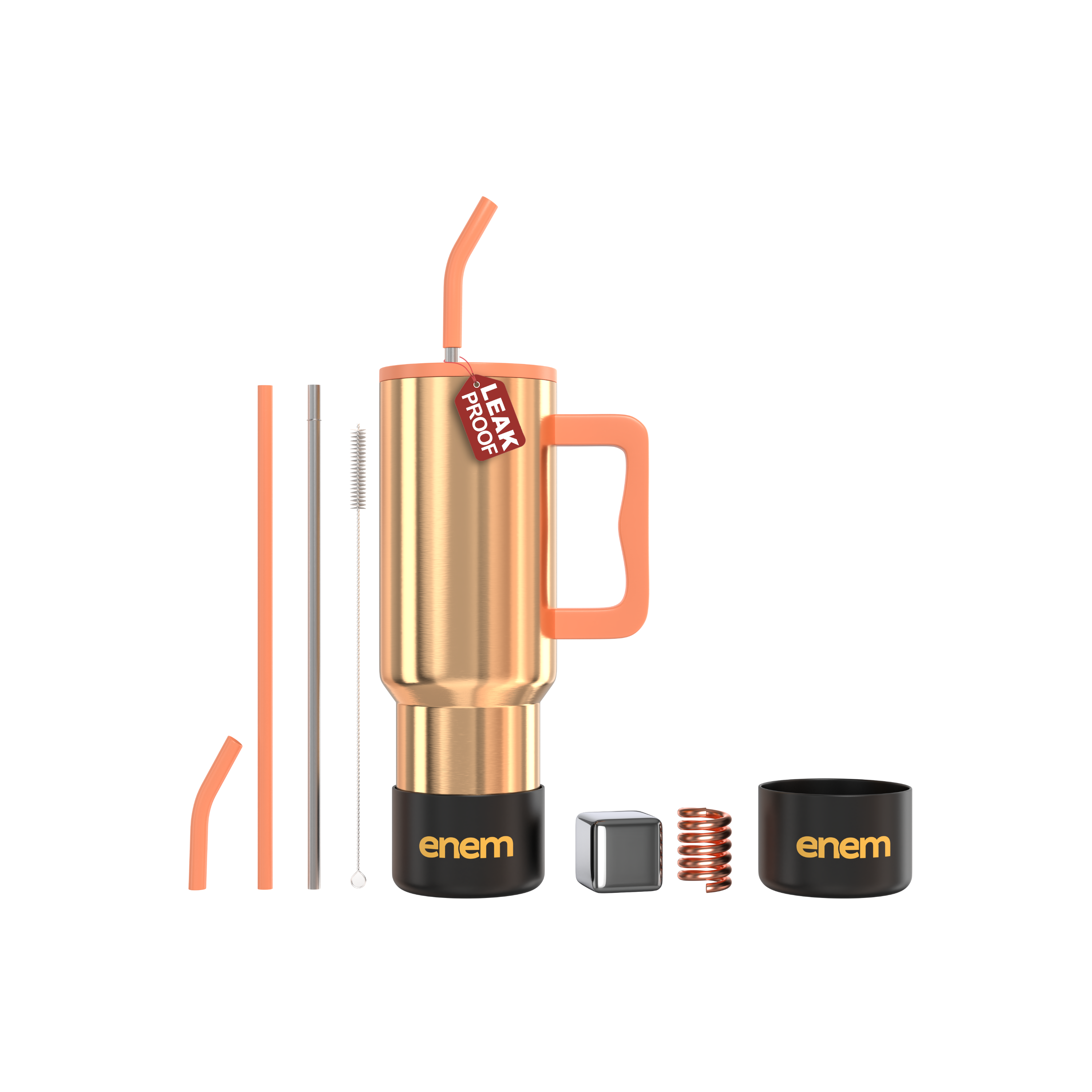 ENEM Stainless Steel Insulated Tumbler 1200ml –Travel Mug | Liquid Gold