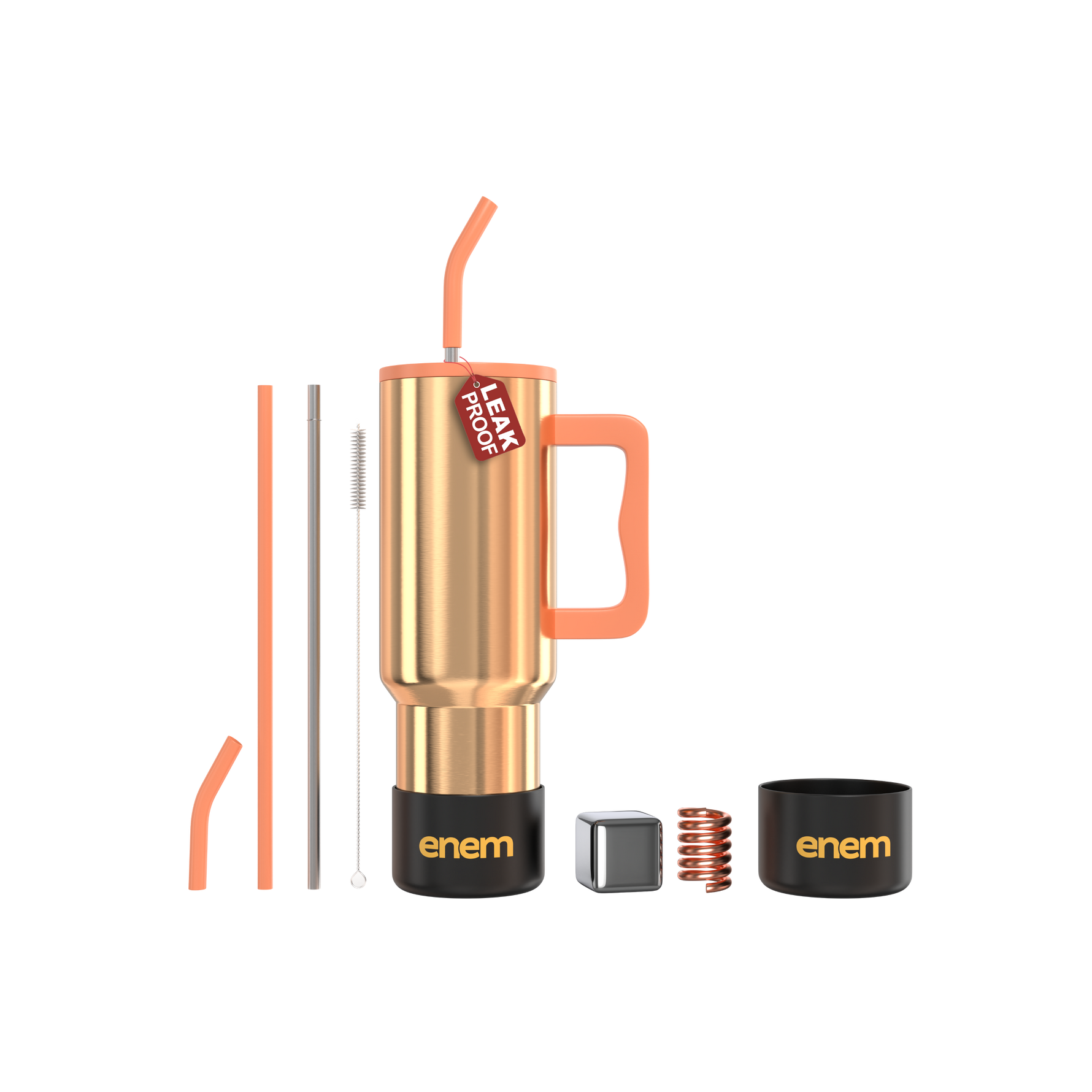 ENEM Stainless Steel Insulated Tumbler 1200ml –Travel Mug | Liquid Gold