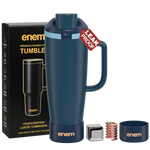 enem Deep Dive Inbuilt Straw Tumbler with Handle, Stainless Steel Large Travel Mug, 1.2L