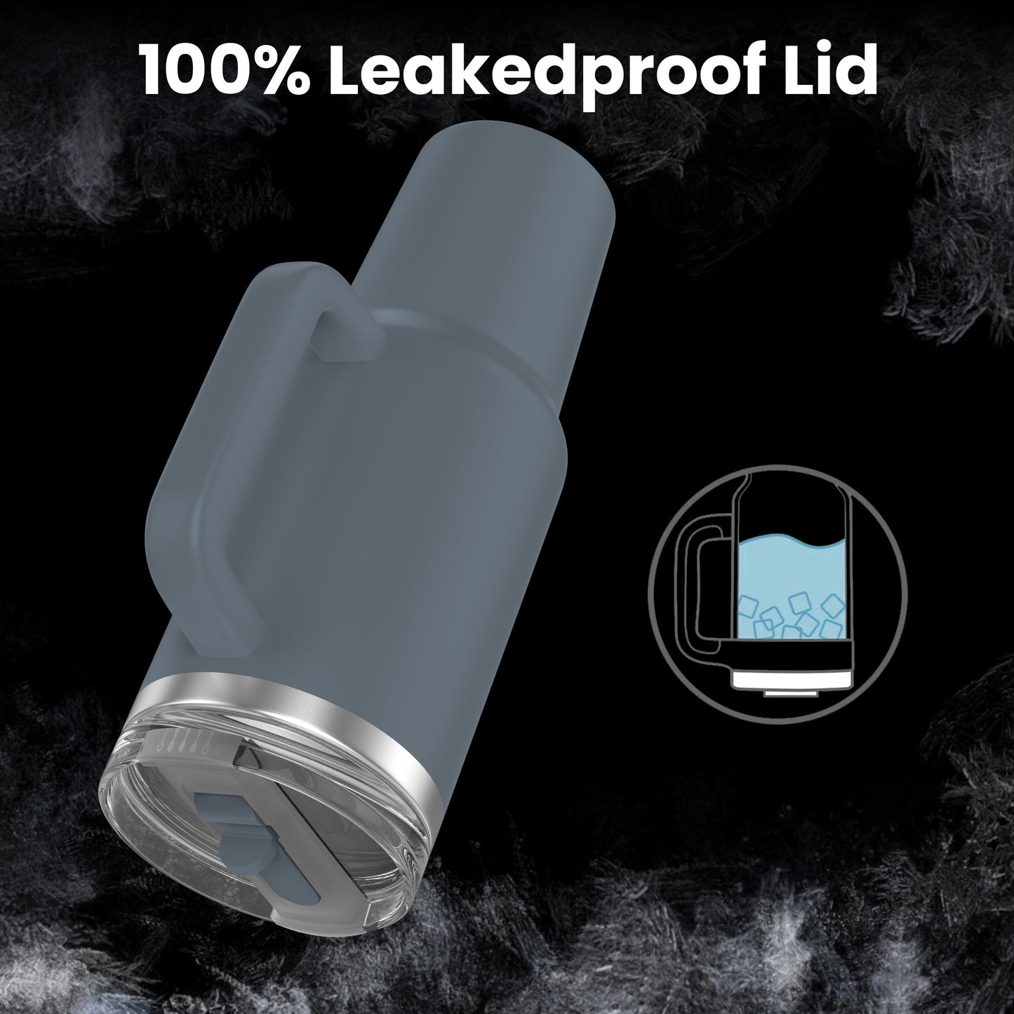 enem Tumbler, Ocean Haze, Tumbler with Inbuilt Straw, Sipper, with Lid Leak Proof, 1 Metal Ice Cube & 1 Copper Spring (Tamba), Mug Travel, 1.2L