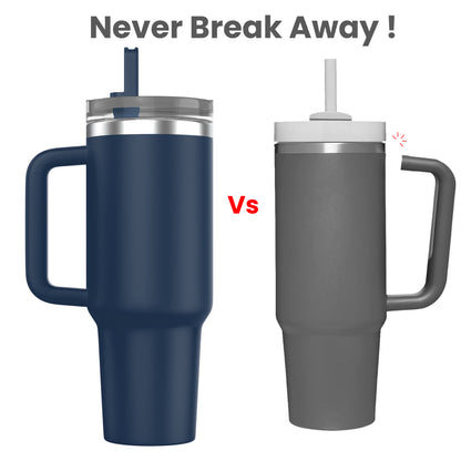 enem Tumbler, Denim Sky, Tumbler with Inbuilt Straw, Sipper, with Lid Leak Proof, 1 Metal Ice Cube & 1 Copper Spring (Tamba), Mug Travel, 1.2L