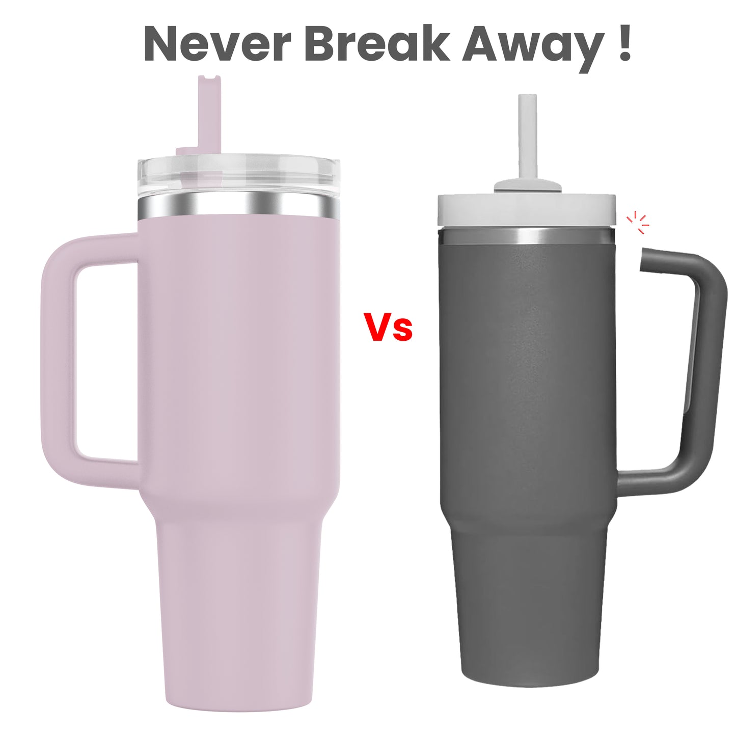 enem Tumbler, Velvet Lilac. Tumbler with Inbuilt Straw, Sipper, with Lid Leak Proof, 1 Metal Ice Cube & 1 Copper Spring (Tamba), Mug Travel, 1.2L