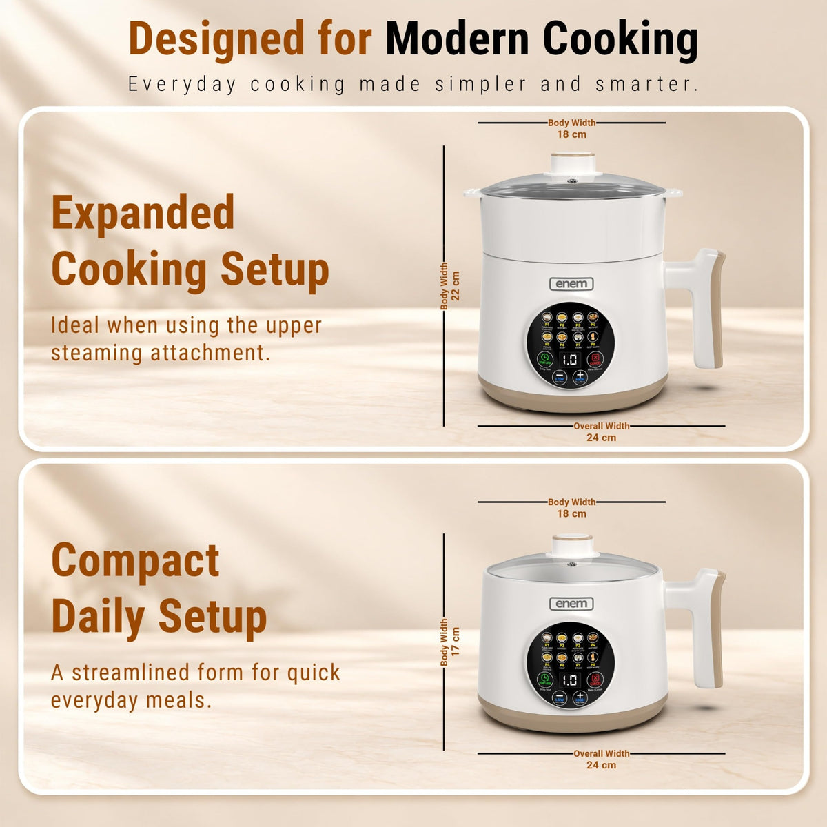 ENEM Multipurpose Kettle 1.2L