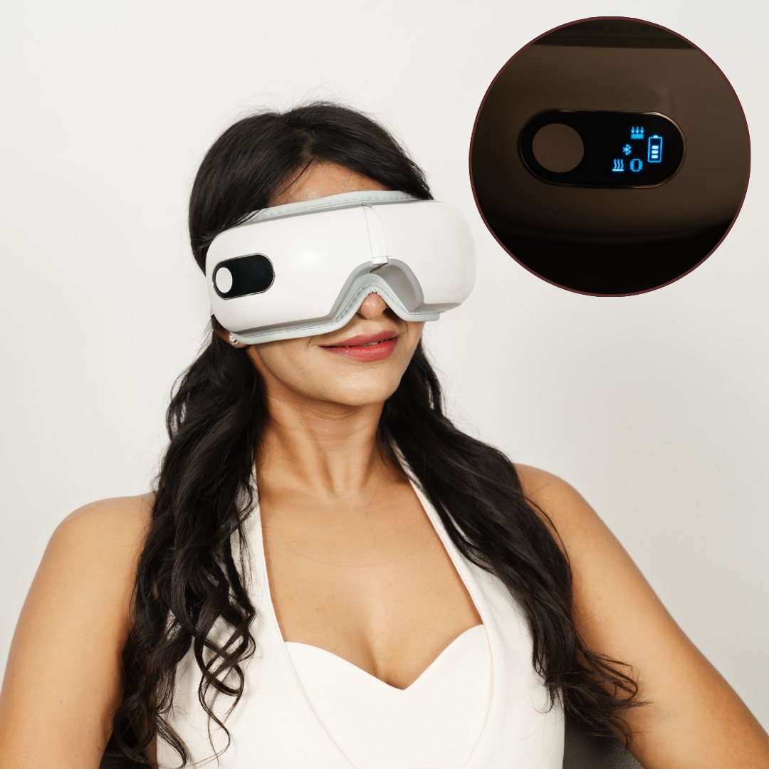 ENEM Eye Massager with Heat & Air Compression – Stress Relief, Reduce Eye Strain & Improve Sleep | Bluetooth Music