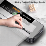 ENEM Vacuum Sealer Machine for Packing with Cutter, with 2 Year Warranty from enem, Sealing Machine for Food Packets, 65kpa Automatic Dry & Wet Air Packet Sealer Machine, With Free 20 Vacuum Pouches