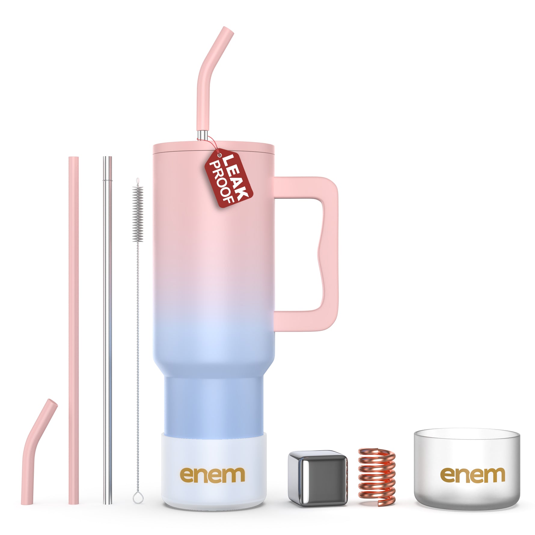 ENEM Stainless Steel Insulated Tumbler 1200ml –  Travel Mug | Cotton Candy Cloud