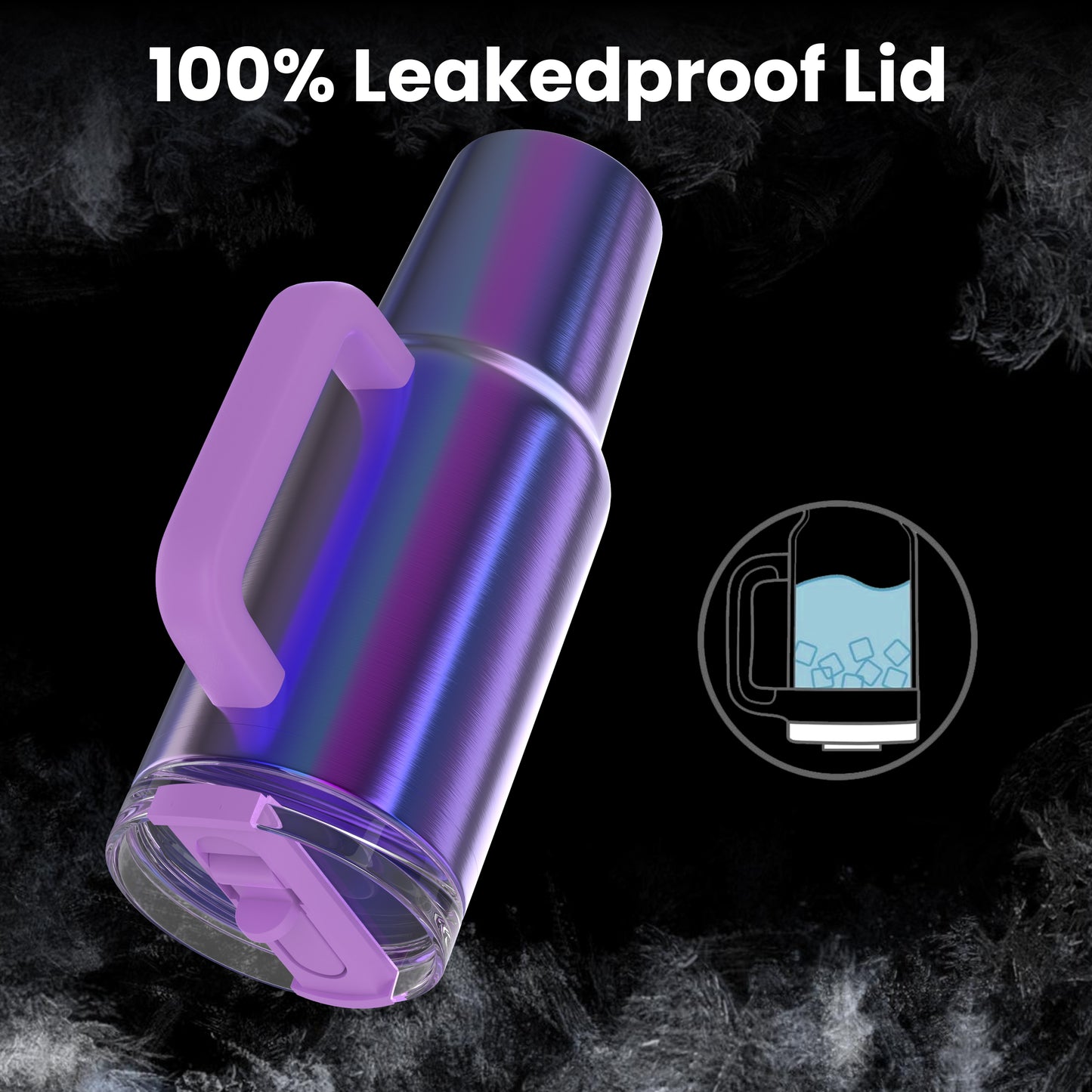 enem Tumbler, Unicorn Glow, Tumbler with Inbuilt Straw, Sipper, with Lid Leak Proof, 1 Metal Ice Cube & 1 Copper Spring (Tamba), Mug Travel, 1.2L