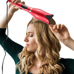 ENEM Hair Curler Machine, Easy, Automatic Hair Curler for women, with 1 year Warranty from enem, 4 Temperature Settings, Anti-Scald Design Curler, Quick Curls in 10 Minutes, 360° Swivel Cord for Effortless Styling (Red)