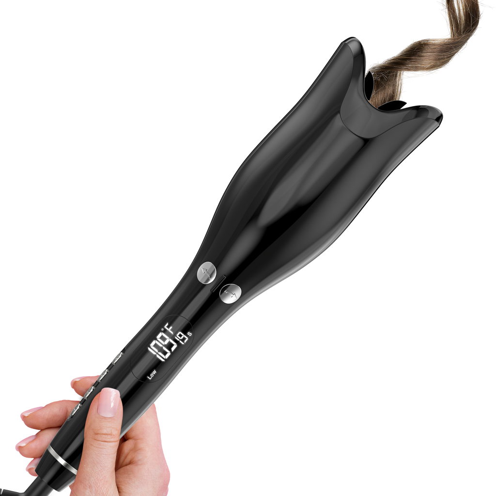 ENEM Automatic Hair Curler – One-Touch Curling Machine with 4 Heat Settings & Anti-Scald Ceramic | Black