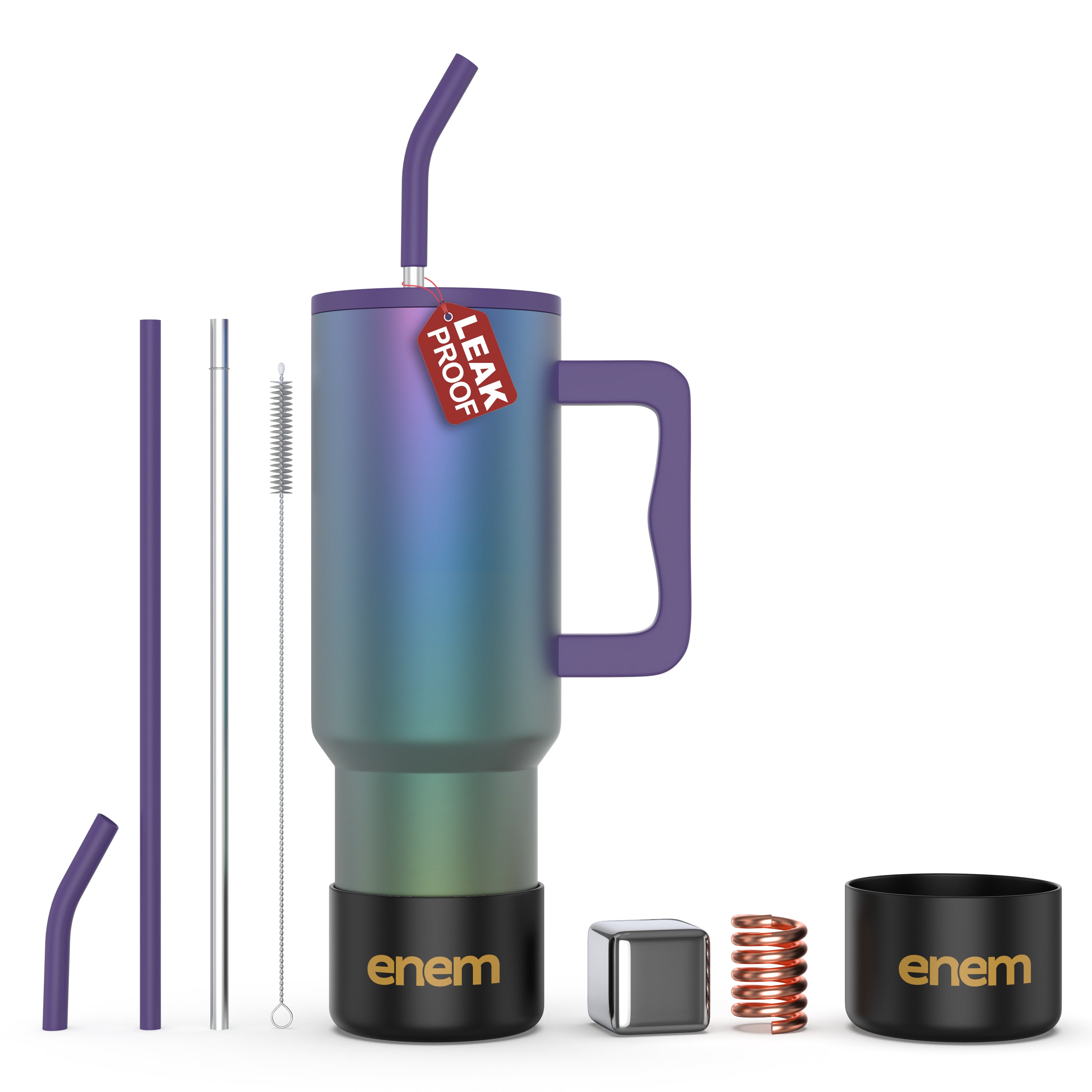 ENEM Stainless Steel Insulated Tumbler 1200ml – Travel Mug | Midnight Aurora