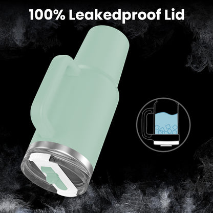 enem Tumbler, Matcha Mood, Tumbler with Inbuilt Straw, Sipper, with Lid Leak Proof, 1 Metal Ice Cube & 1 Copper Spring (Tamba), Mug Travel, 1.2L