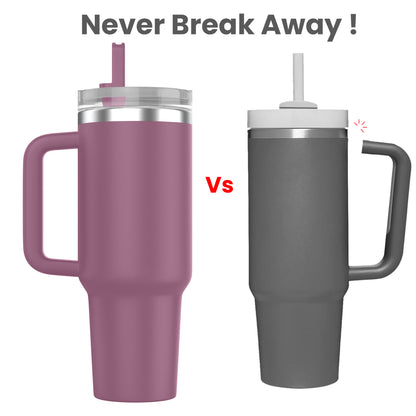 enem Tumbler, Rose Dusk, Tumbler with Inbuilt Straw, Sipper, with Lid Leak Proof, 1 Metal Ice Cube & 1 Copper Spring (Tamba), Mug Travel, 1.2L