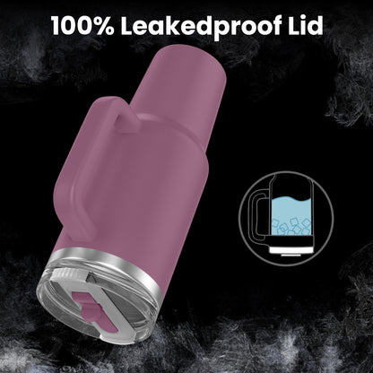 enem Tumbler, Rose Dusk, Tumbler with Inbuilt Straw, Sipper, with Lid Leak Proof, 1 Metal Ice Cube & 1 Copper Spring (Tamba), Mug Travel, 1.2L