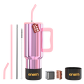 ENEM Stainless Steel Insulated Tumbler 1200ml – Leakproof Travel Mug | Electric Rose
