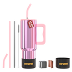 ENEM Stainless Steel Insulated Tumbler 1200ml – Leakproof Travel Mug | Electric Rose