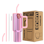 ENEM Stainless Steel Insulated Tumbler 1200ml – Leakproof Travel Mug | Electric Rose | Without Accesories