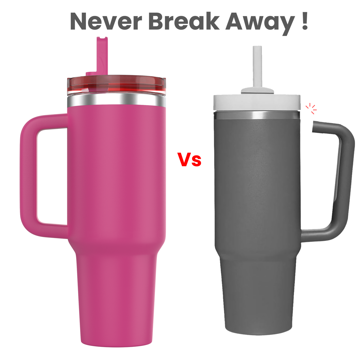 Enem Tumbler, Majestic Pink, Tumbler with Inbuilt Straw, Sipper, with Lid Leak Proof, 1 Metal Ice Cube & 1 Copper Spring