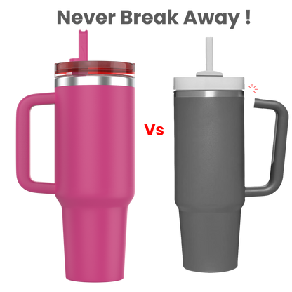 Enem Tumbler, Majestic Pink, Tumbler with Inbuilt Straw, Sipper, with Lid Leak Proof, 1 Metal Ice Cube & 1 Copper Spring