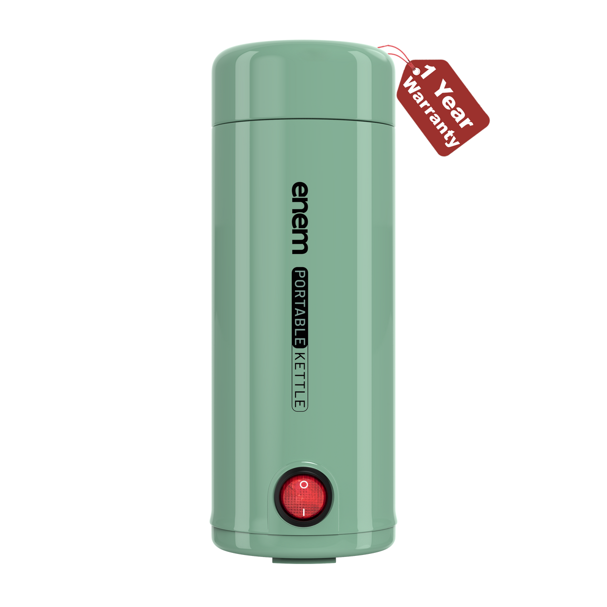 Enem Portable Electric Kettle 350ml, Mini Travel Kettle Food Grade Stainless Steel, Double Wall Insulation, Auto Shut-Off & Dry Boil Protection, Office, Travel & Home, Sage Green