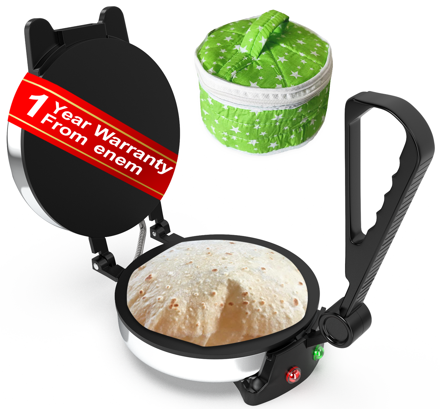 Enem Stainless Steel Roti Maker, with Free Roti Pouch