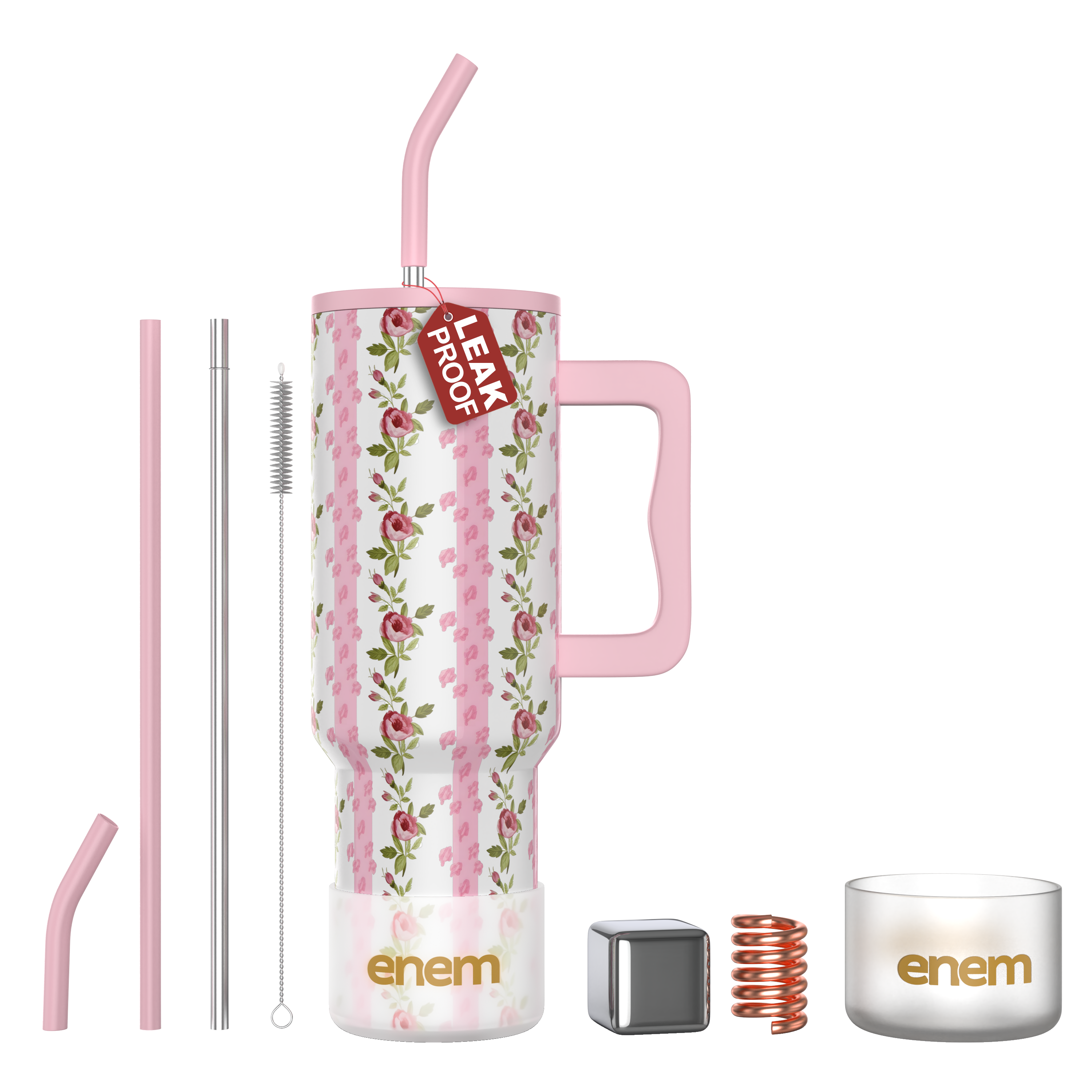 ENEM Stainless Steel Insulated Tumbler 1200ml – Travel Mug | Rosewood Romance