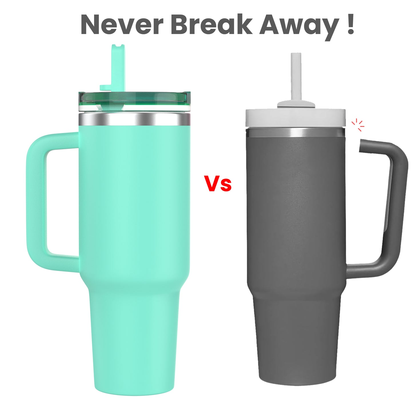 Enem Tumbler, Sea Green, Tumbler with Inbuilt Straw, Sipper, with Lid Leak Proof, 1 Metal Ice Cube & 1 Copper Spring