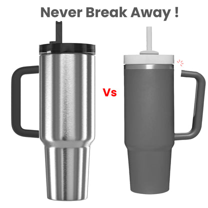 enem Tumbler, Platinum Shine, Tumbler with Inbuilt Straw, Sipper, with Lid Leak Proof, 1 Metal Ice Cube & 1 Copper Spring (Tamba), Mug Travel, 1.2L