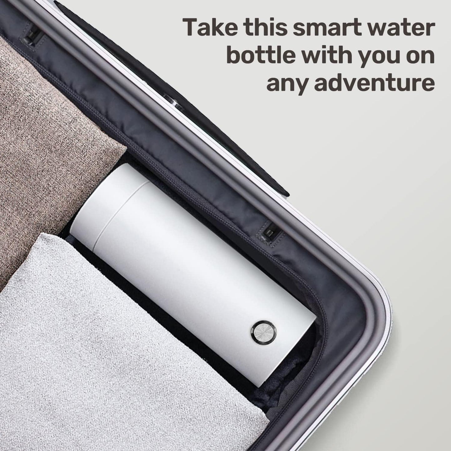 Portable Electric Kettle White 300ml, Stainless Steel Bottle, Automatic Shut off and Dry Protection Travel Kettle