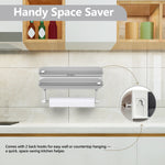 Enem 3 in 1 Cling Wrap Dispenser with Cutter, Grey