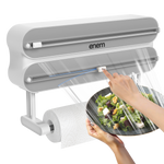 Enem 3 in 1 Cling Wrap Dispenser with Cutter, Grey