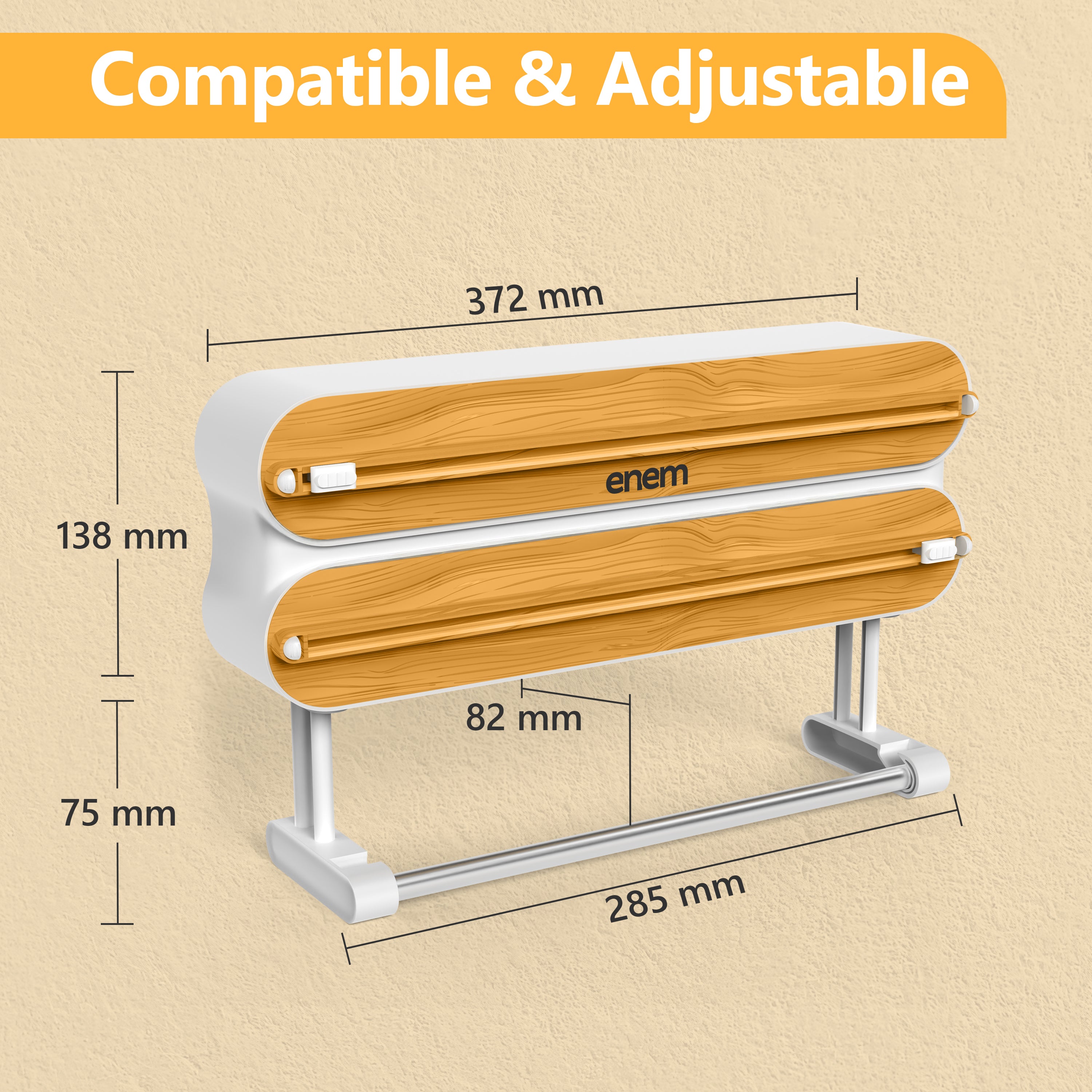 Enem 3 in 1 Cling Wrap Dispenser with Cutter