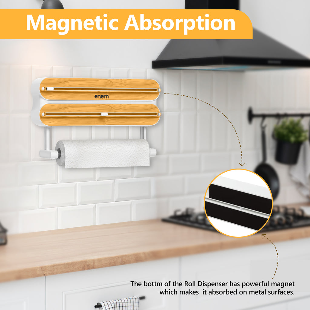 Enem 3 in 1 Cling Wrap Dispenser with Cutter