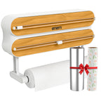 Enem 3 in 1 Cling Wrap Dispenser with Cutter, with Free Paper Foil, Butter Wrap