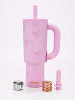 ENEM Stainless Steel Insulated Tumbler 1200ml – Travel Mug | Plugged Straw | Bowl Blush | With Accessories