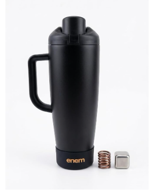 enem Midnight Black Inbuilt Straw Tumbler